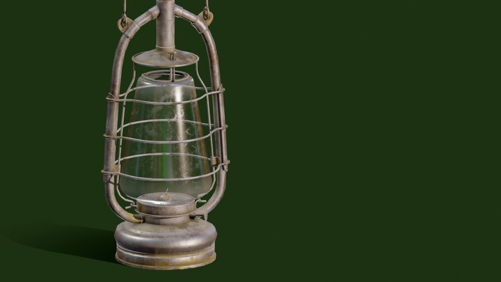 Oil Lamp 3D Model