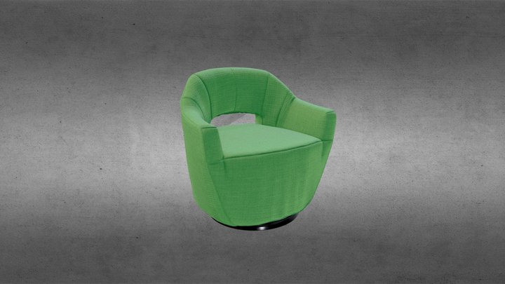 Upholstered Swivel Chair 3D Model