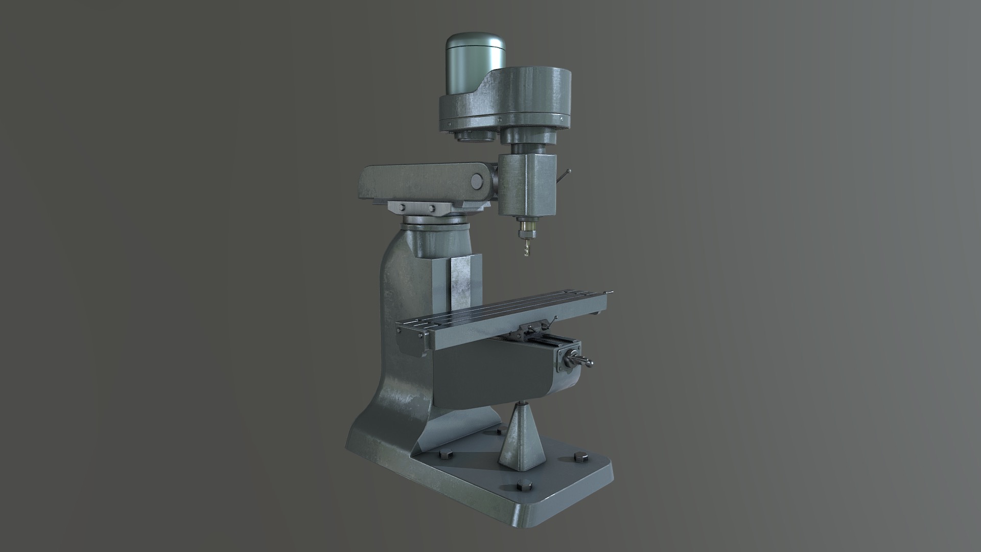 3D model Milling machine - This is a 3D model of the Milling machine. The 3D model is about a machine on the white cover.