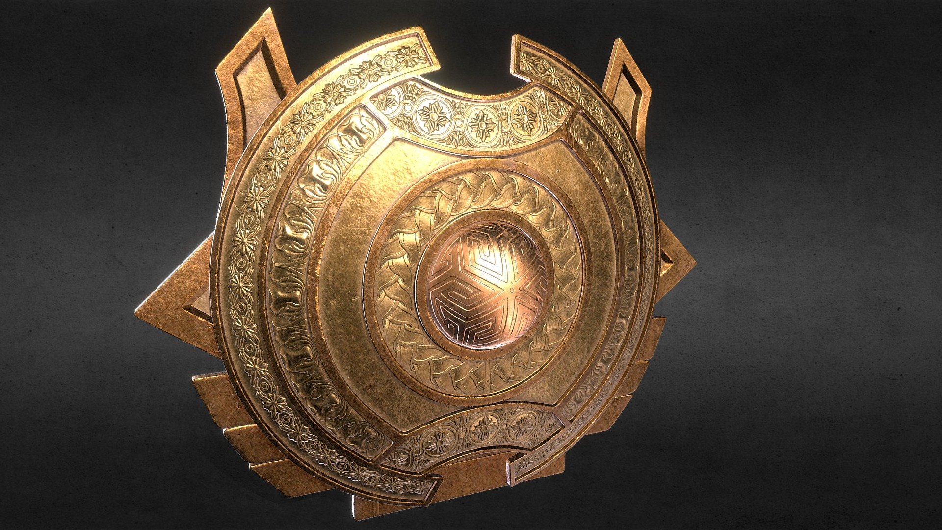 bronze shield 3D model by trungvuong265 [8e547c2] Sketchfab