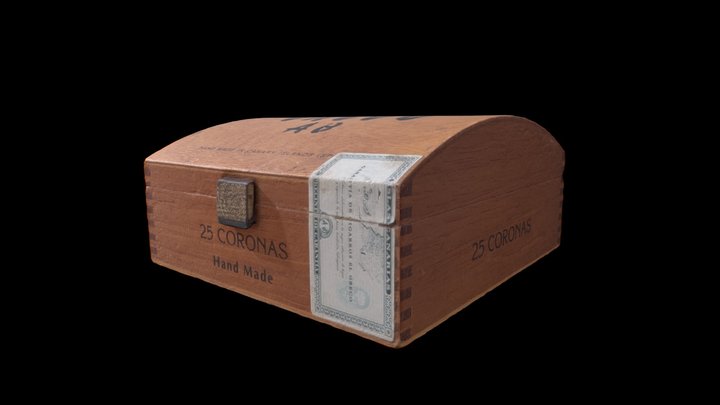 photoscaned box of Havana cigars 2.0 3D Model