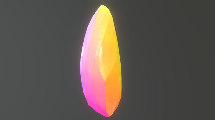 World Space Map Crystal 3D Model