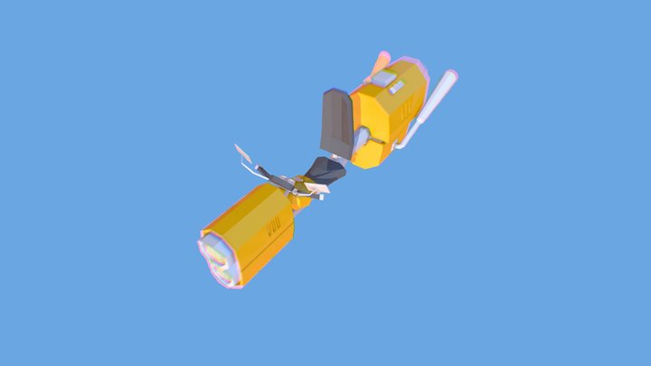 Orange Space Ranger 3D Model