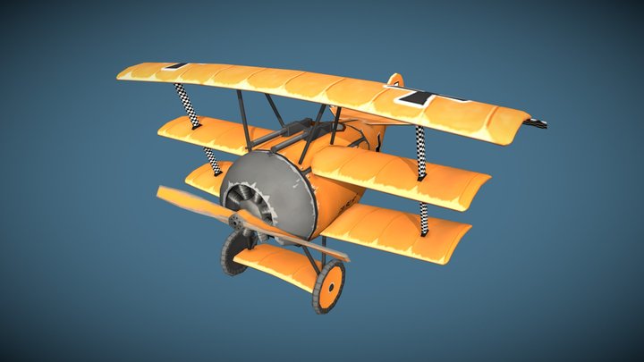WW1 Stylized Airplane - "Space Taxi" 3D Model