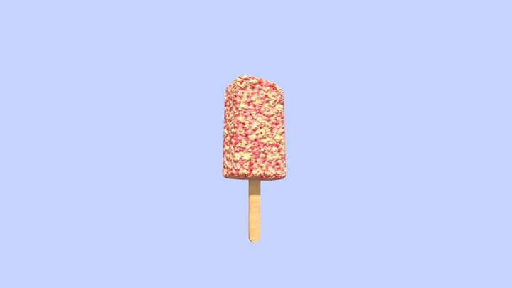 strawberry shortcake ice-cream 3D Model