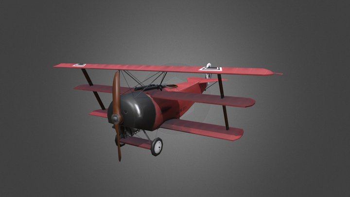 DR1 Fokker Triplane - Robbe Smet 3D Model