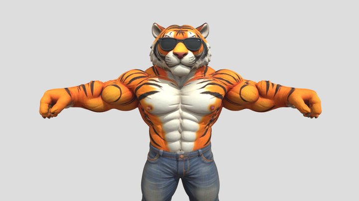 Tiger Strength 3D Model