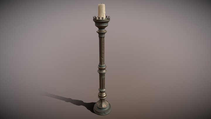 Bronze Candlestick 3D Model