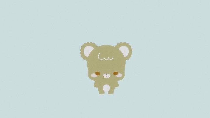 Bear from the facebook stickers 3D Model