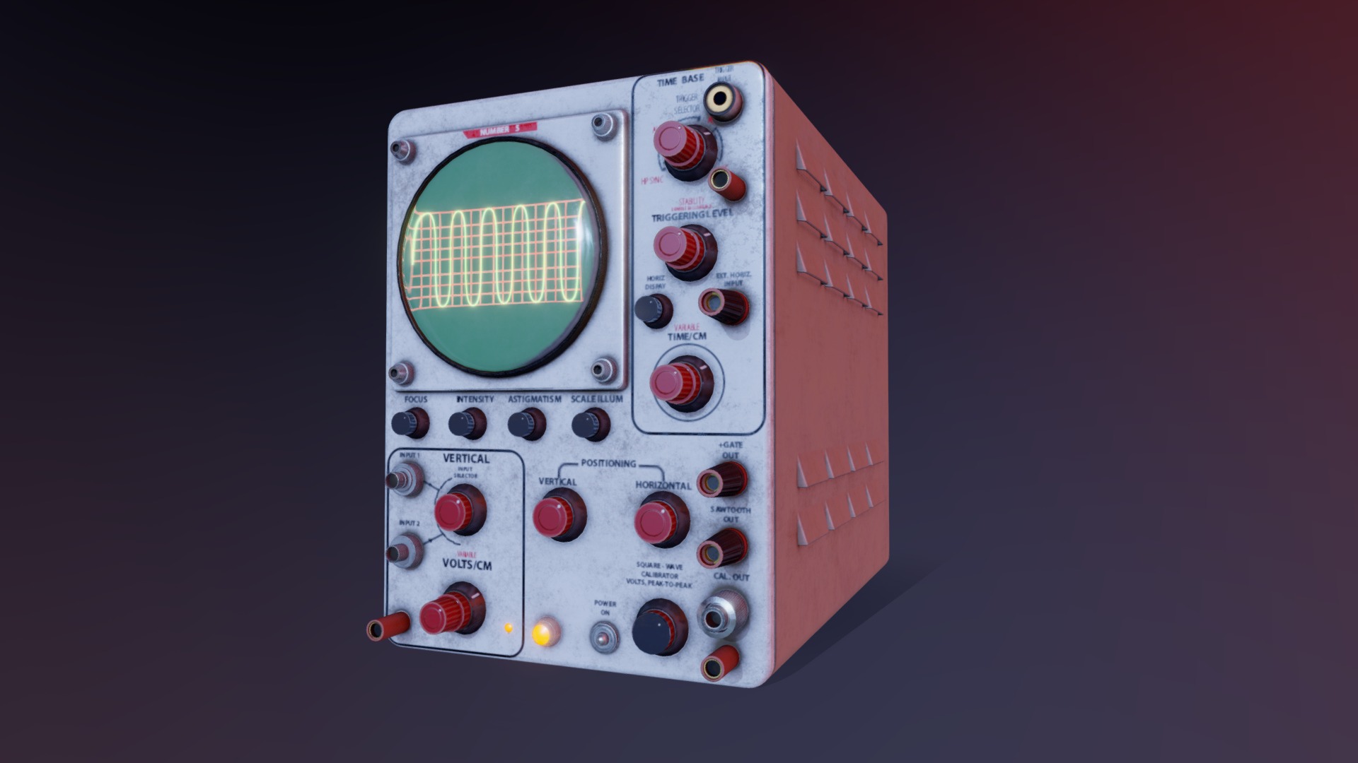 3D model Oscilloscope - This is a 3D model of the Oscilloscope. The 3D model is about a close-up of a game controller.