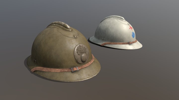 Adrian helmet model 26 / Casque Adrian modèle 26 3D Model