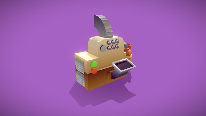 Factory Cartoon Incinerator 3D Model