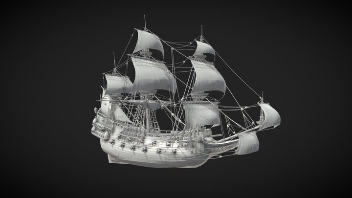 Galeon 3D Model