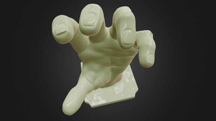 3DMP Demo Model - Wall Mount Hand - STL 3D Print 3D Model