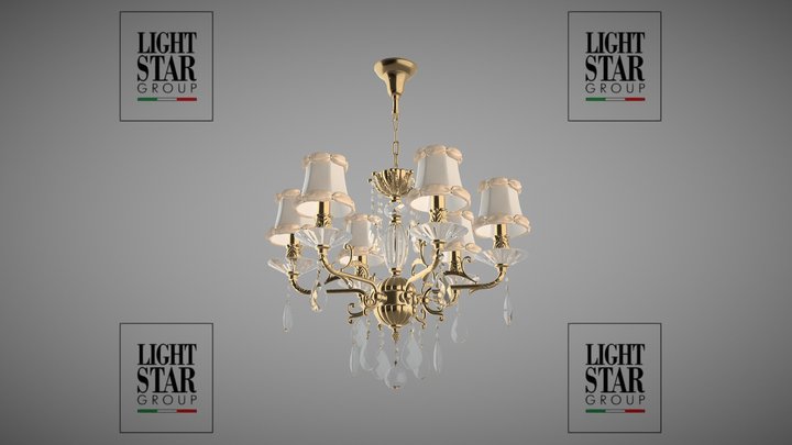 701061 Fiocco Osgona chandelier 3D Model
