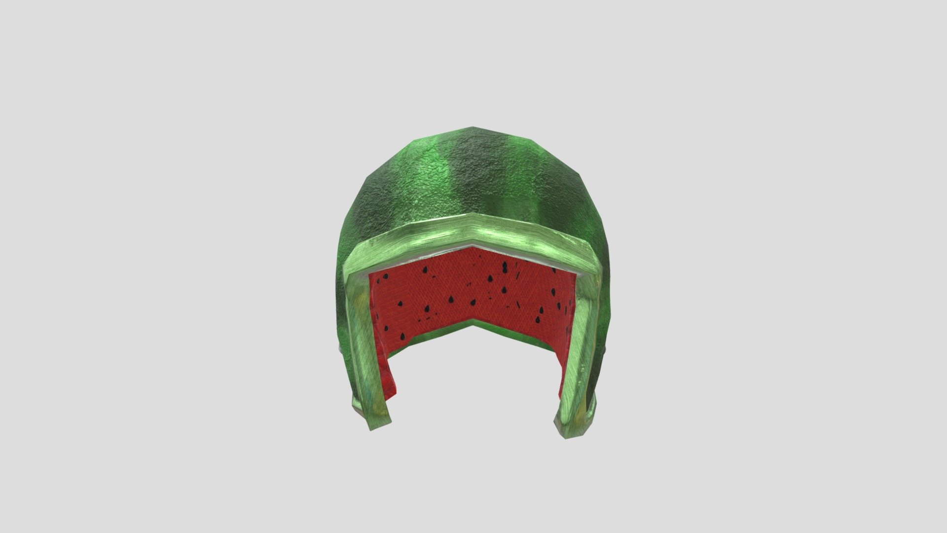 Watermelon Helmet 3D model by JoaoPedro0 [8e607e6] Sketchfab