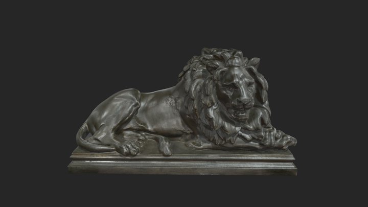 Miniatura rzeźby „Lew czuwający”, 1831 r. 3D Model
