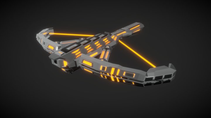 Futuristic Sci Fi Crossbow 3D Model