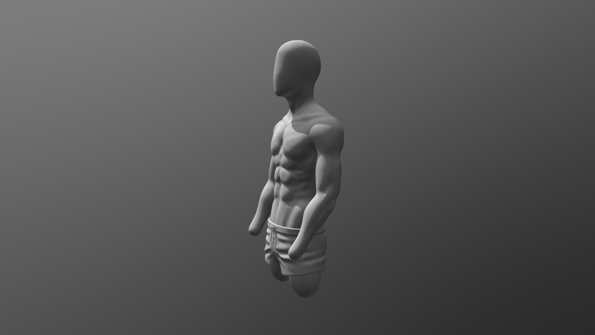 Male Torso and Arm Study