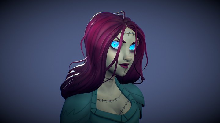 Zombie Girl 3D Model