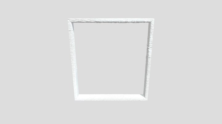 wooden frame mirror high-poly 3D Model