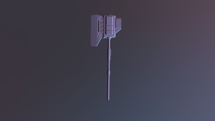 Badass Axe Draft 3D Model