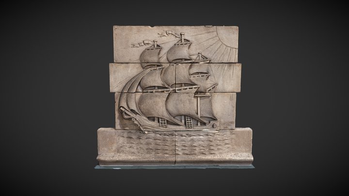 Broomielaw Ship Relief, Glasgow 3D Model