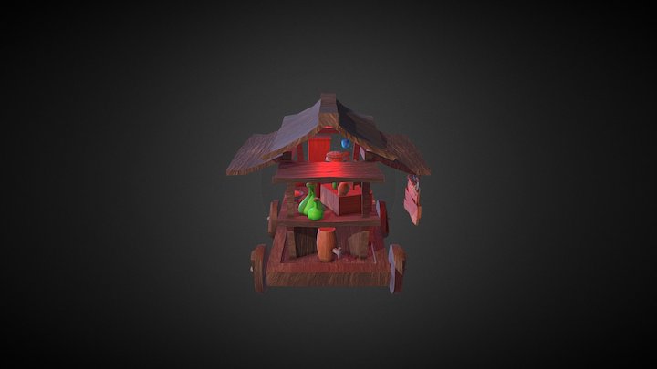 Enchanted Merchant cart 3D Model