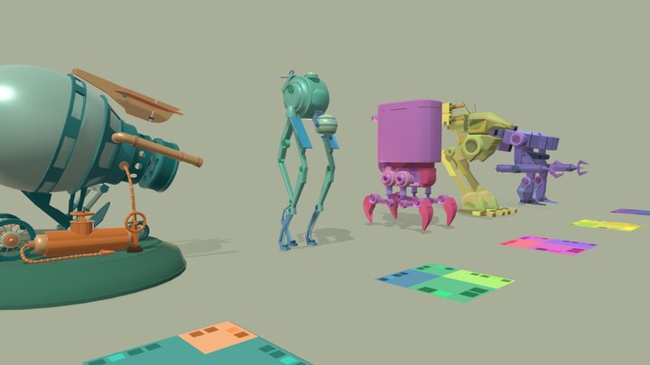 Уточнения и вторичные формы:Покраска 3D Model