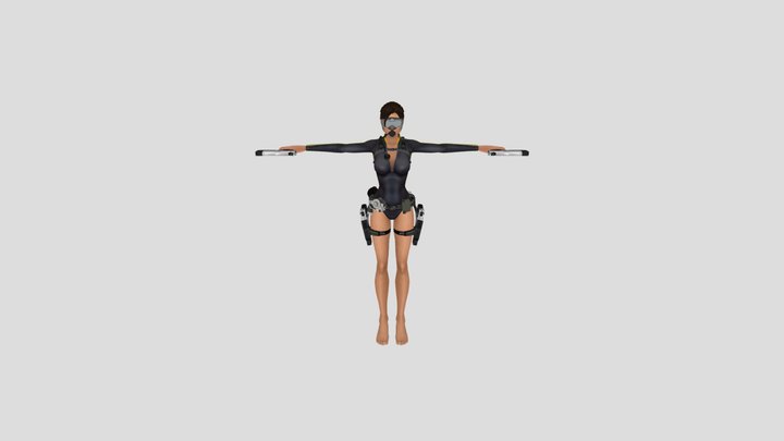 Lara Croft swim gear 3D Model