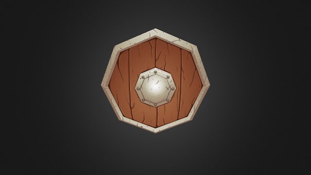 Stylised Shield 3D Model