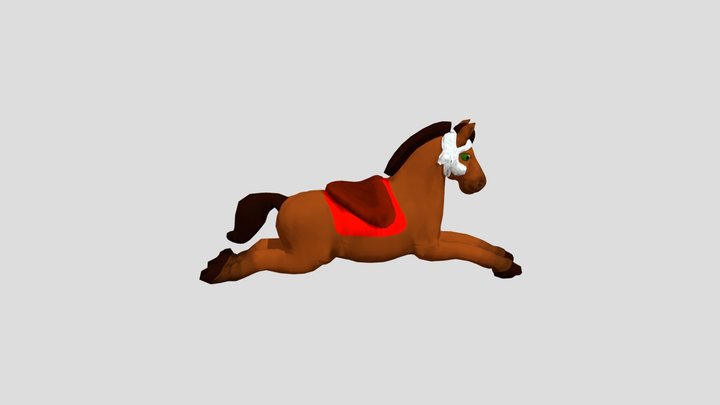 Carousel Horse - Low Poly 3D Model