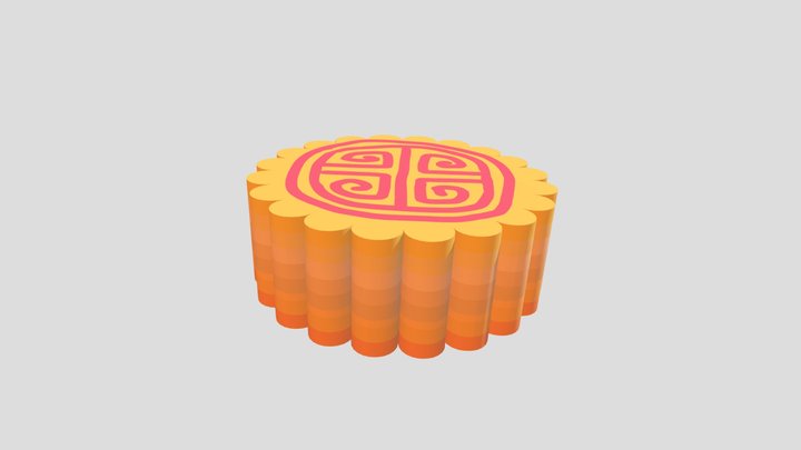 Moon cake 3D Model