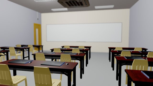 3D Classroom 3D Model