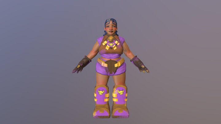 Vilaine en carton sans masque 3D Model