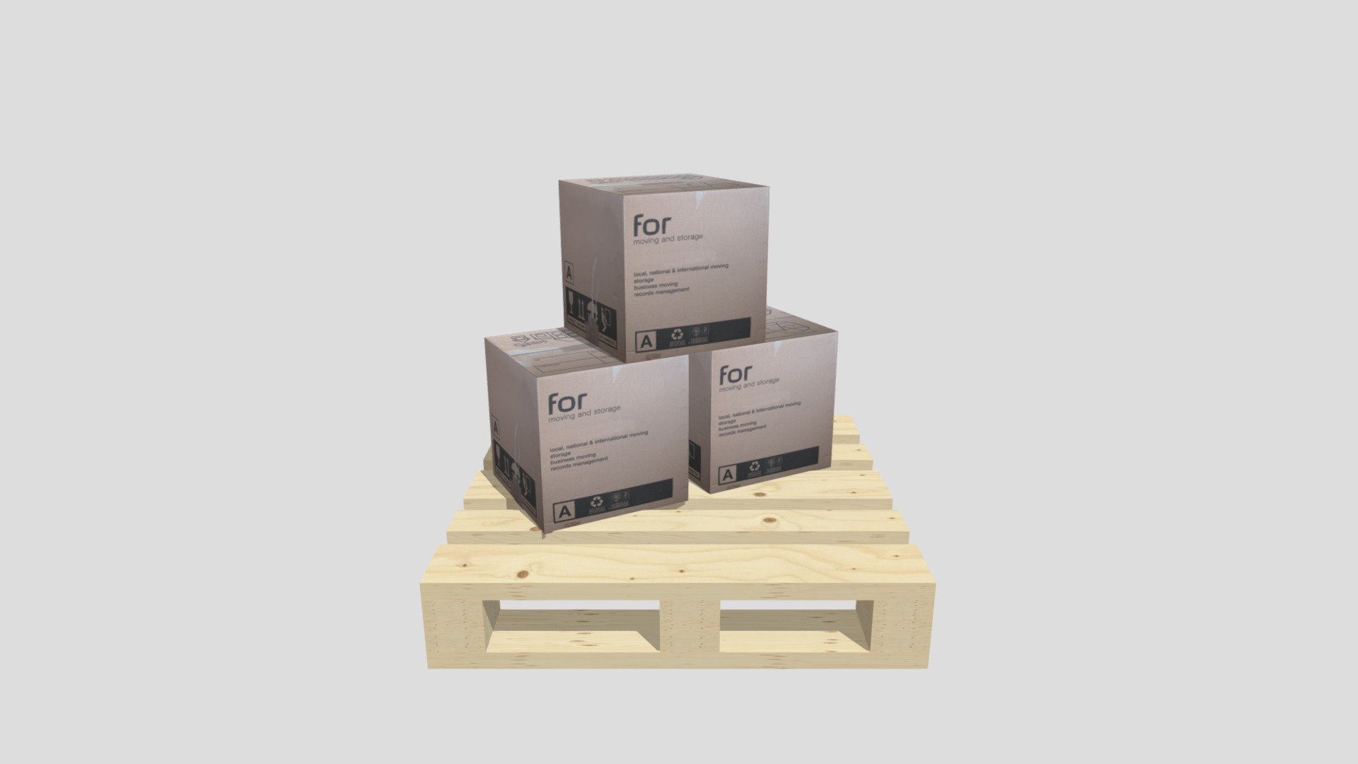 Pallet with boxes