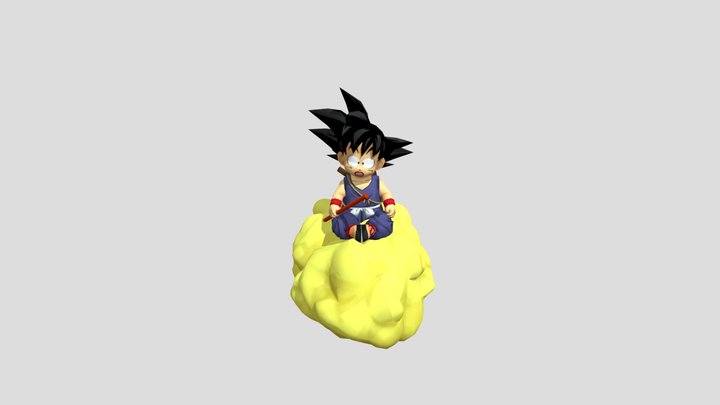 son_goku_and_kintoun_nimbus 3D Model