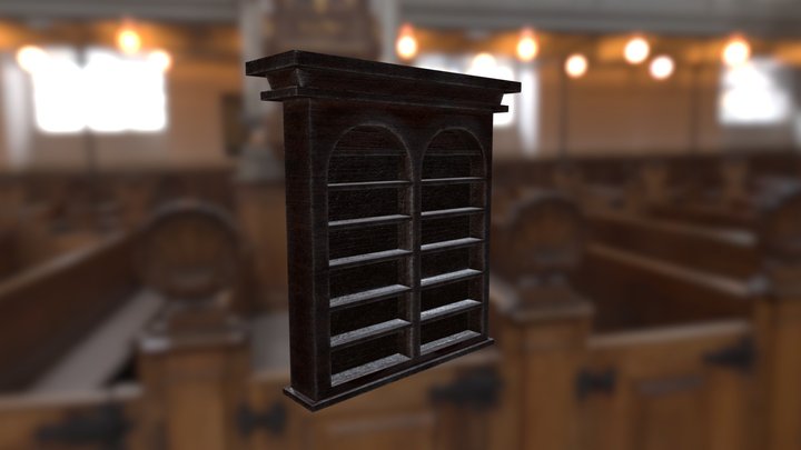 Large Bookshelf 3D Model
