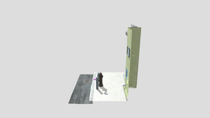 Hydrant Scene 3D Model