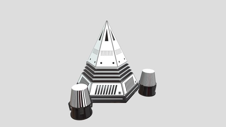 Origami Spacecraft _ low_poly 3D Model