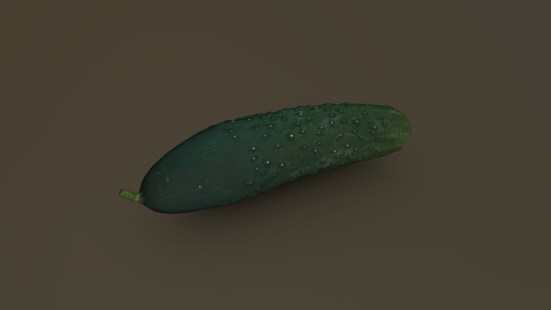 3D model Pickling Cucumber 02 - This is a 3D model of the Pickling Cucumber 02. The 3D model is about a green leaf on a green surface.