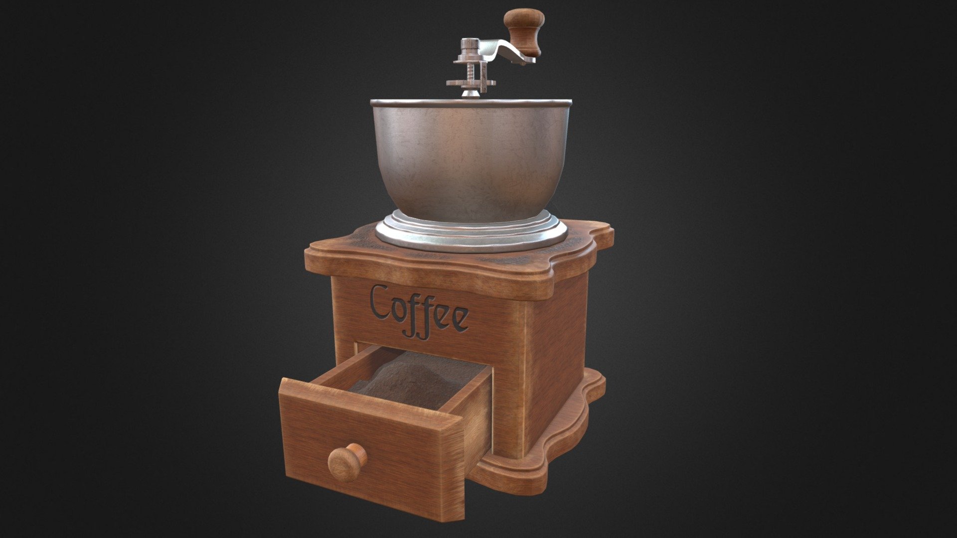 Vintage Coffee Grinder - 3D model by bubbychuu [8e71dc4] - Sketchfab
