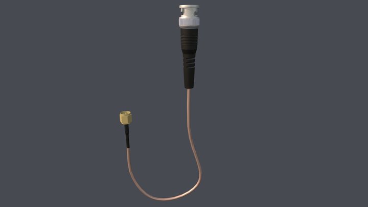 UC322 Antenna Cable, BNC-to-SMA 3D Model