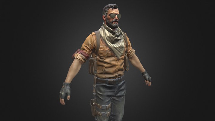 csgo terrorist characters 3D Model
