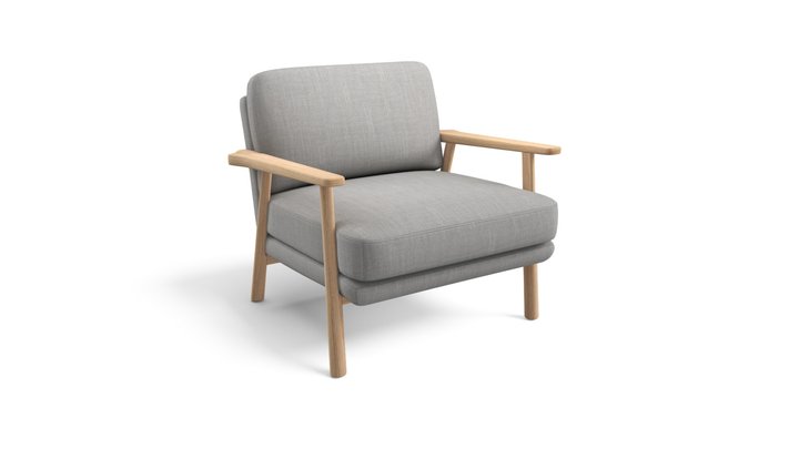 Lars Accent Chair, Diego Grey 3D Model