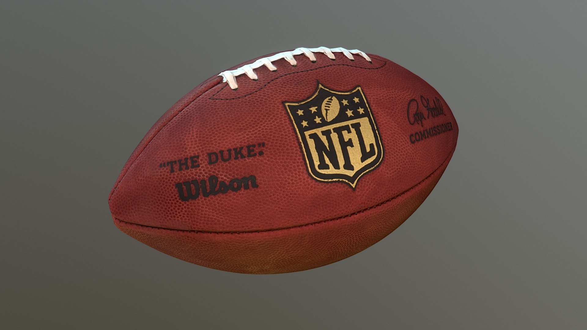 American Football Ball Low-poly 3D Model