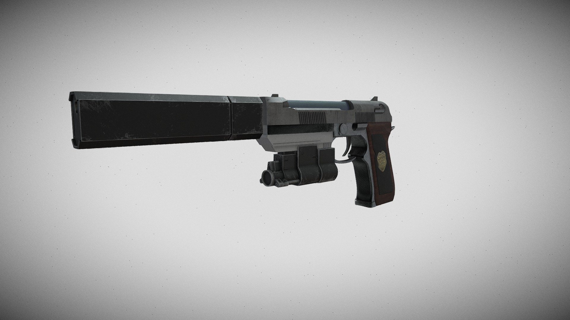 Albert-01P – Resident Evil Pistol (3D Fan Model) — Sketchfab embed 3D viewer