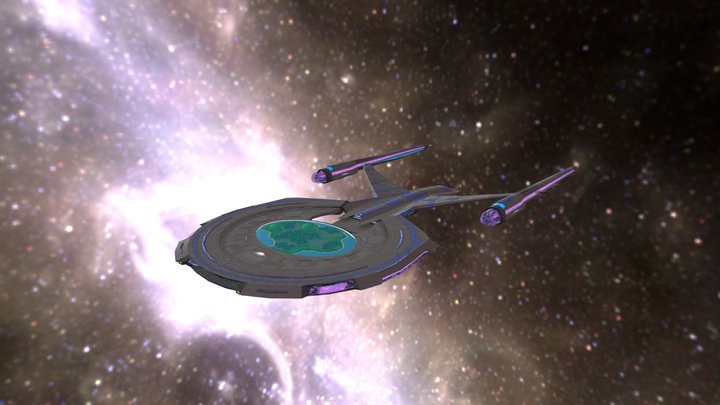 27th century Quam Universum class starship 3D Model