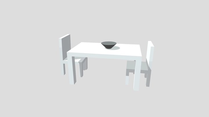 Table Chair model 3D Model
