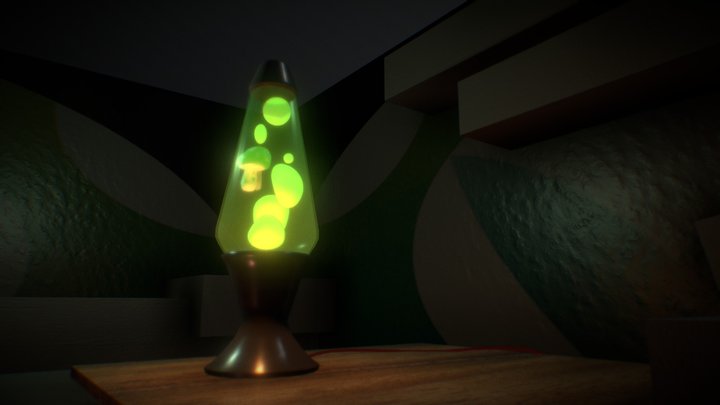 Vine Animated Lava Lamp 3D Model